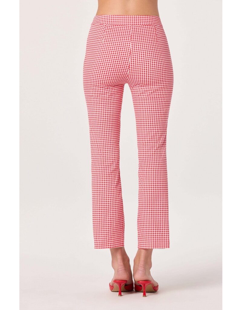 ASTR Alma Gingham Kick-Flare Cropped Pants