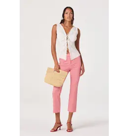 ASTR Alma Gingham Kick-Flare Cropped Pants
