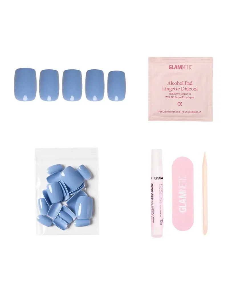 Glamnetic Cashmere Blue Press On Nails