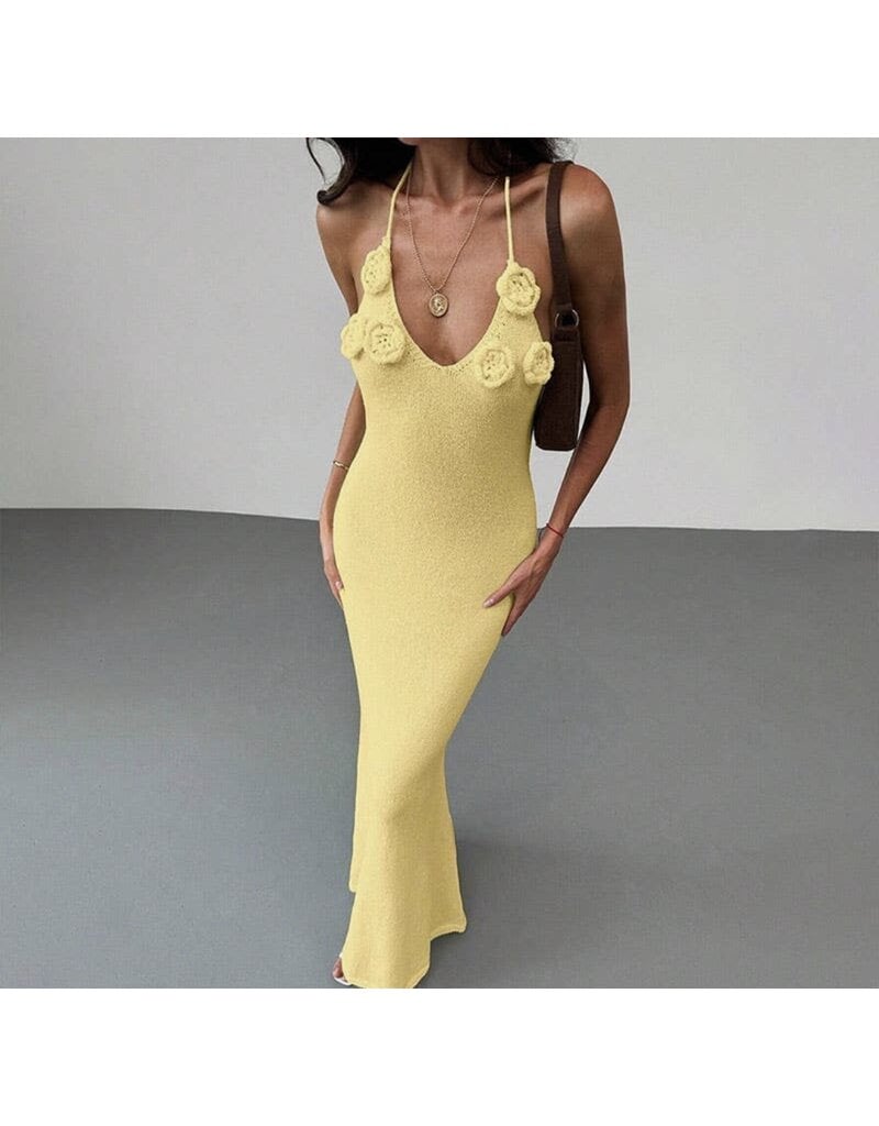 Fallon Floral Appliqué Cover Up Dress