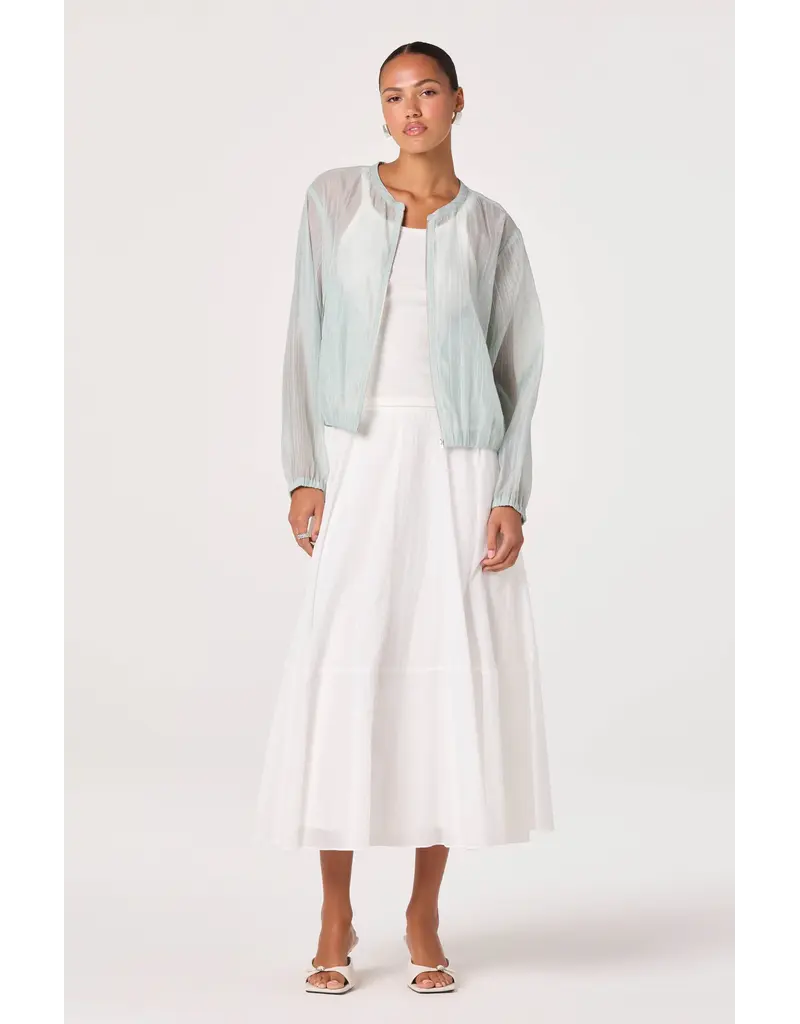 ASTR Aeva Sheer Chiffon Bomber Jacket