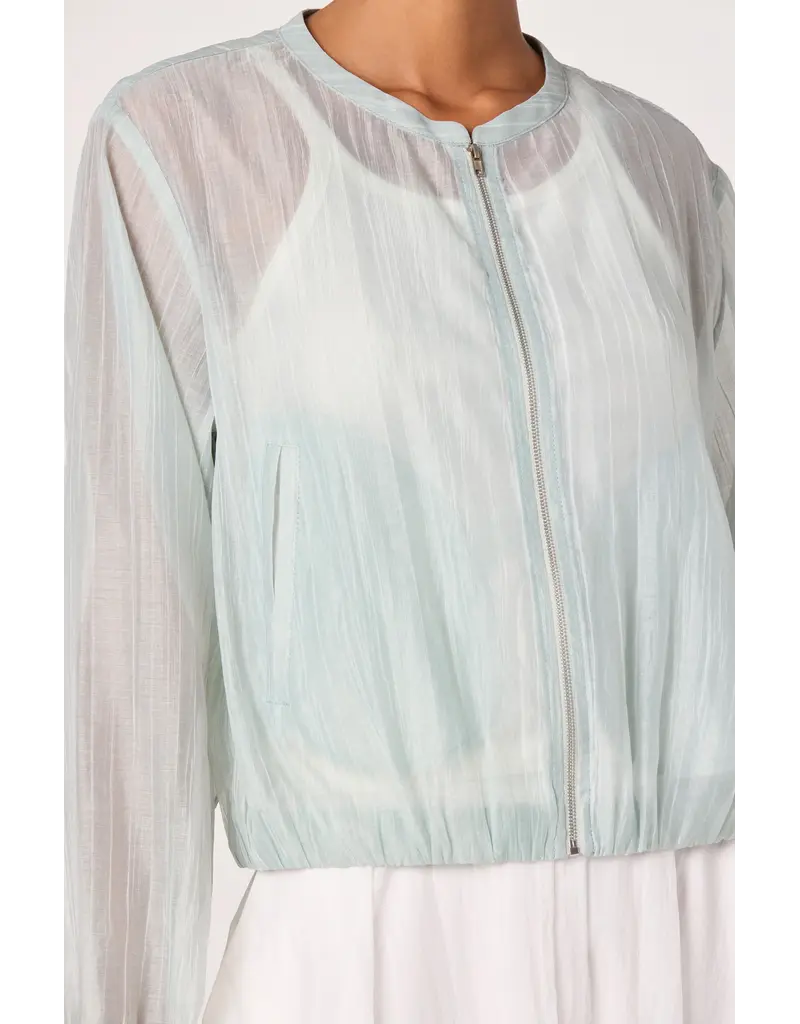 ASTR Aeva Sheer Chiffon Bomber Jacket