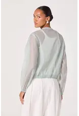 ASTR Aeva Sheer Chiffon Bomber Jacket