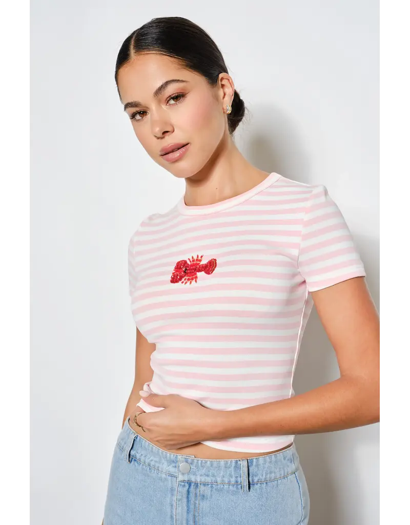 Pretty Garbage Zandra Lobster Beaded Tee