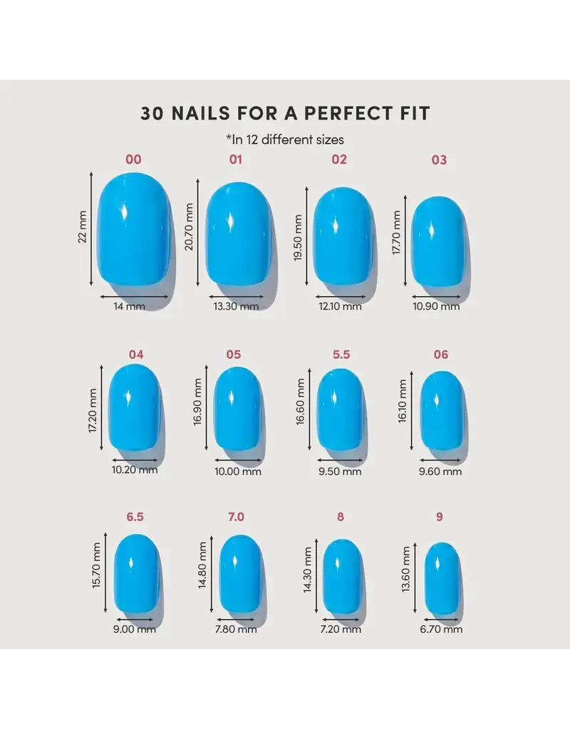 Glamnetic Azure Blue Press On Nails