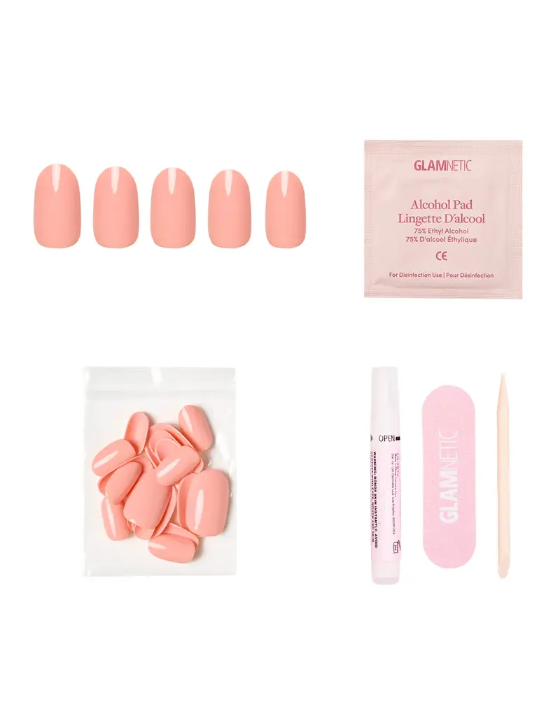 Glamnetic Peach Coral Press On Nails