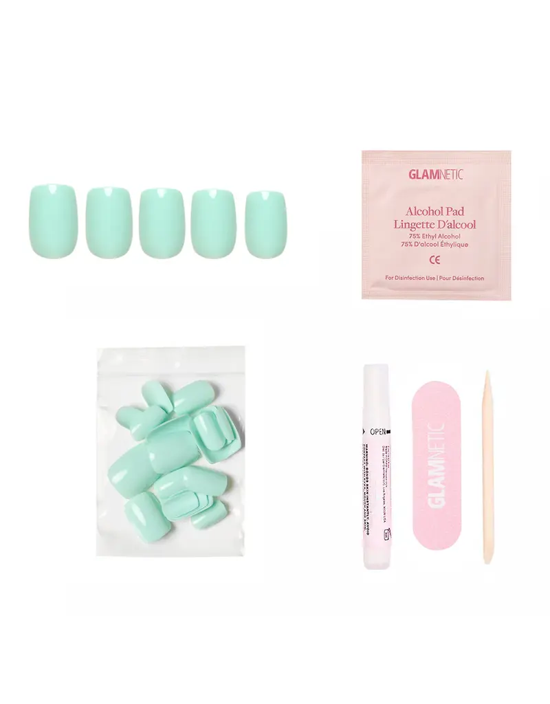 Glamnetic Soft Teal Press On Nails