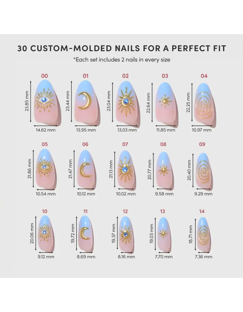 Glamnetic Spirited Sky Press On Nails