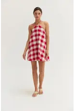 Flora Gingham Hidden Romper Mini Dress