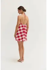 Flora Gingham Hidden Romper Mini Dress