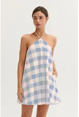 Flora Gingham Hidden Romper Mini Dress