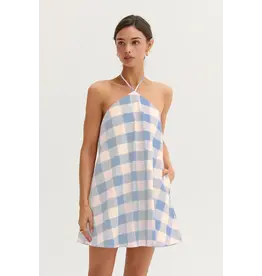 Flora Gingham Hidden Romper Mini Dress