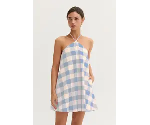 Flora Gingham Hidden Romper Mini Dress - Christina's Boutique