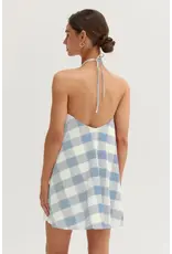 Flora Gingham Hidden Romper Mini Dress