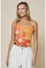 Tania Twist One Shoulder Mesh Top