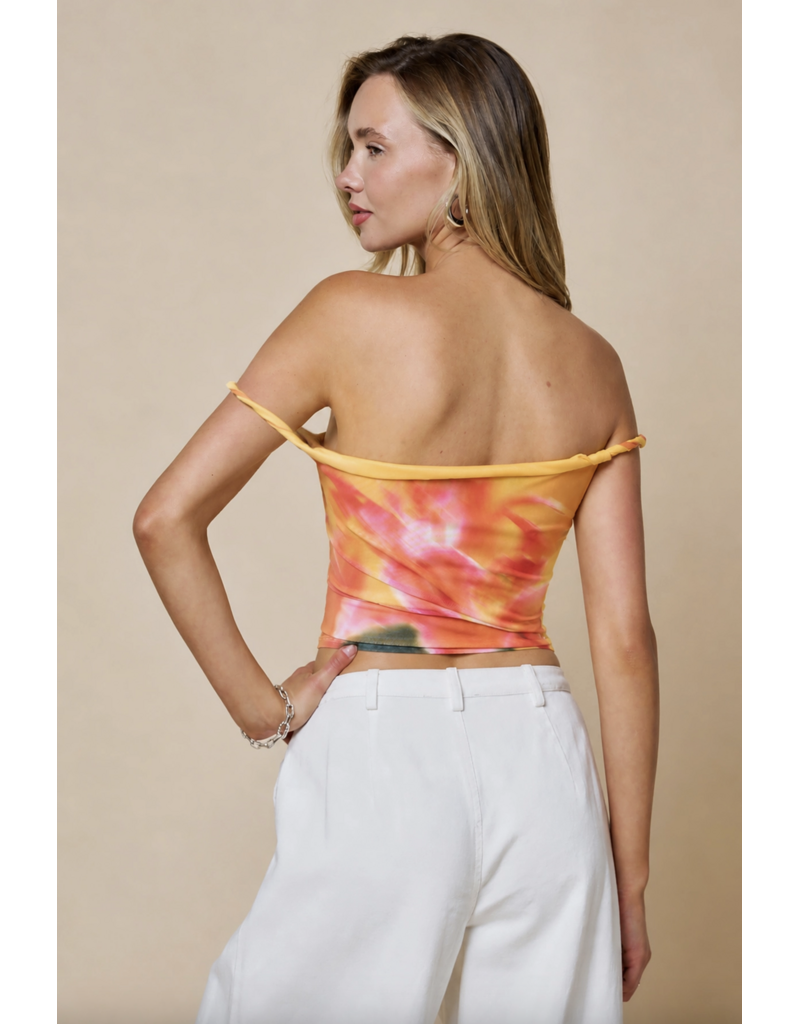 Tania Twist One Shoulder Mesh Top