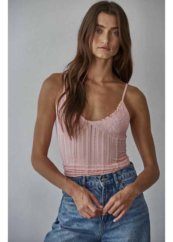 By Together Seamless Spandex Jacquard Pattern Top
