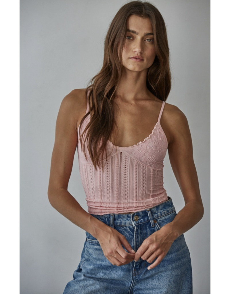 By Together Seamless Spandex Jacquard Pattern Top