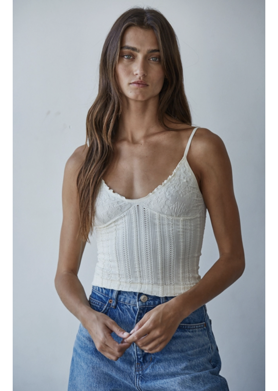 By Together Seamless Spandex Jacquard Pattern Top