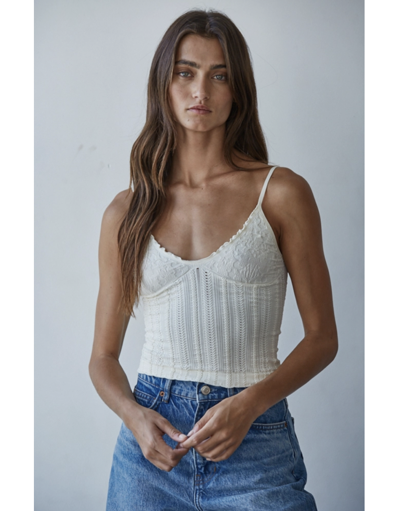 By Together Seamless Spandex Jacquard Pattern Top