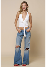 Juliana Plunging Halter Top