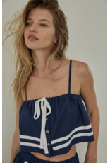 By Together Sienna Sailor Flowy Crop Top