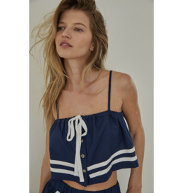 By Together Sienna Sailor Flowy Crop Top