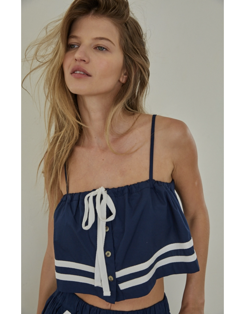 By Together Sienna Sailor Flowy Crop Top