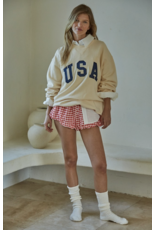 By Together Gigi Gingham Elastic Waist Shorts