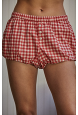 By Together Gigi Gingham Elastic Waist Shorts