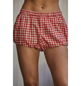 By Together Gigi Gingham Elastic Waist Shorts