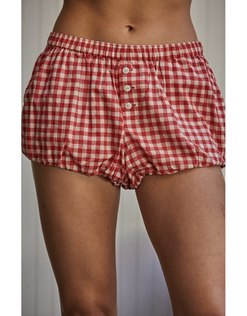 By Together Gigi Gingham Elastic Waist Shorts