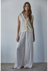 By Together Maisie Mixed Button Knit Vest Top