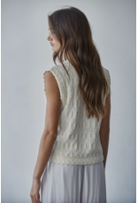 By Together Maisie Mixed Button Knit Vest Top