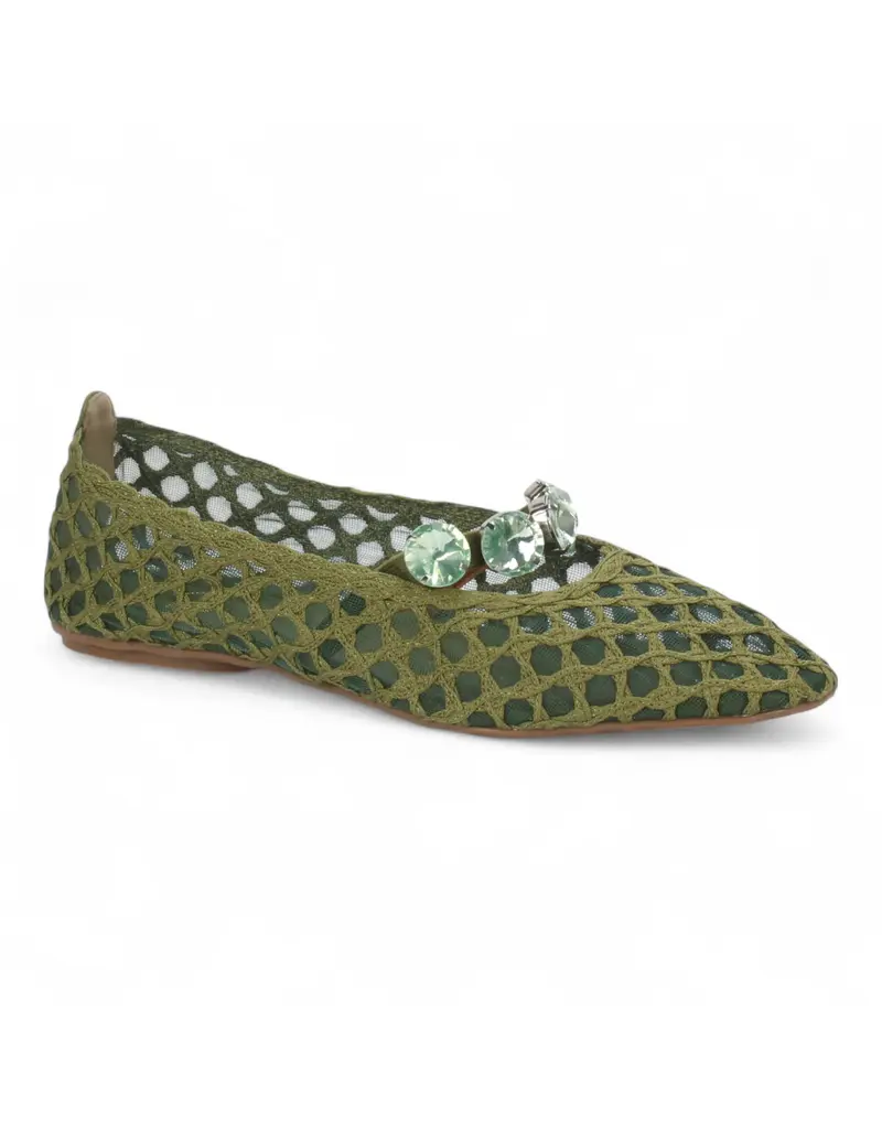 Love Rio Stones Mesh Ballet Flats