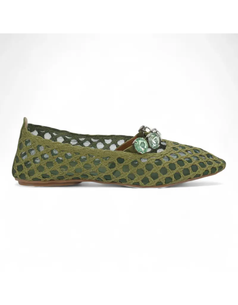 Love Rio Stones Mesh Ballet Flats
