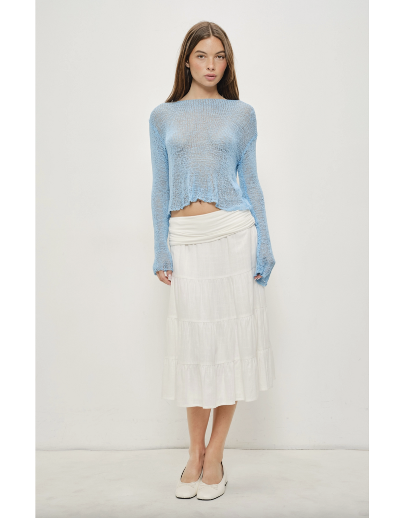 Pretty Garbage Ruth Pullover Sheer Sweater