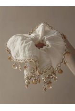 Bohemian Seashell Tassel Scrunchie