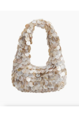 Melie Bianco Marina Natural Shell Crossbody Bag