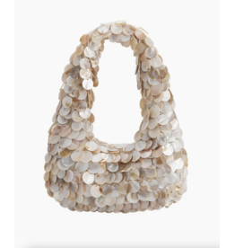 Melie Bianco Marina Natural Shell Crossbody Bag
