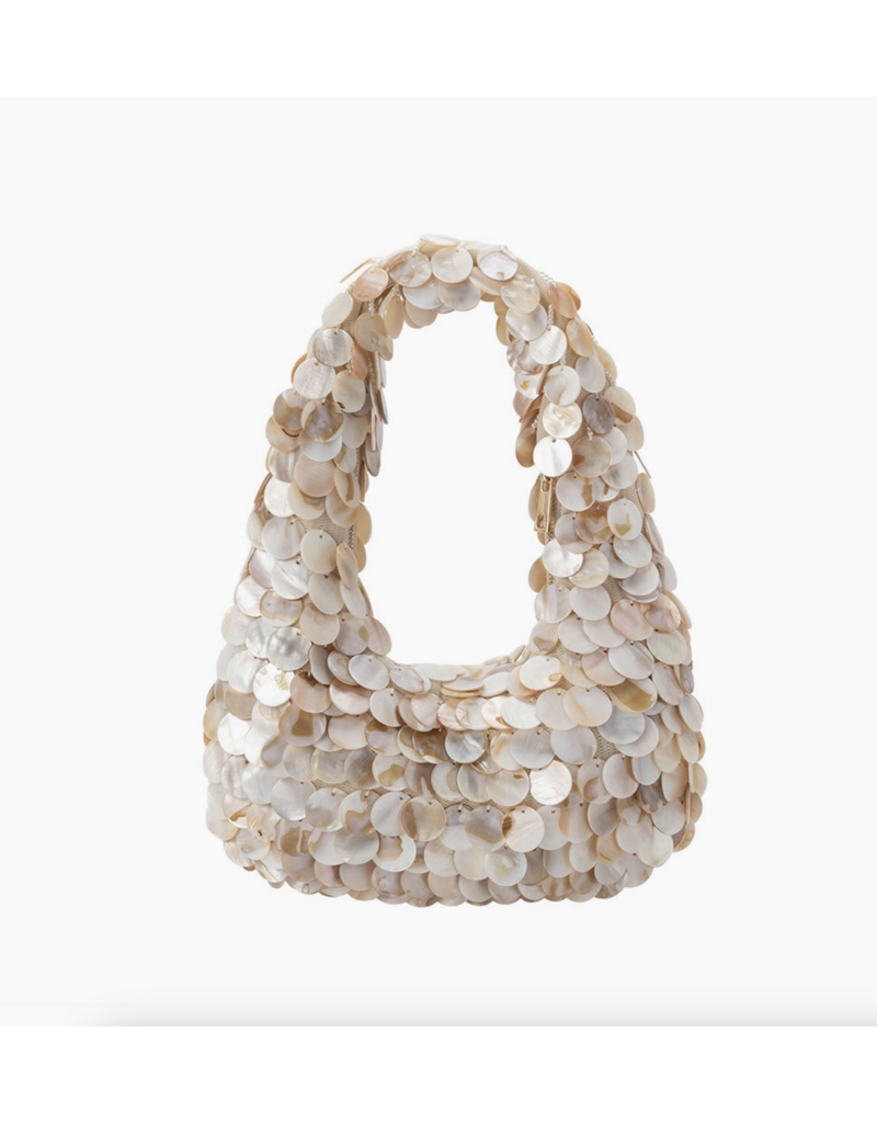 Melie Bianco Marina Natural Shell Crossbody Bag