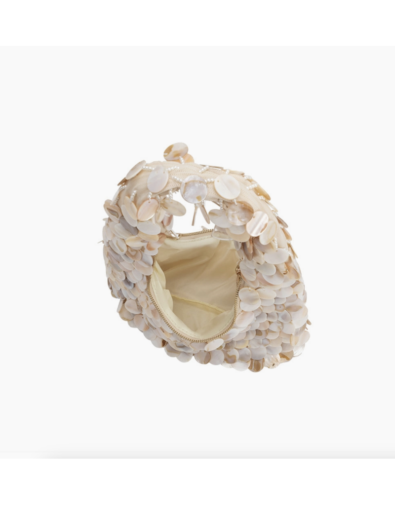 Melie Bianco Marina Natural Shell Crossbody Bag