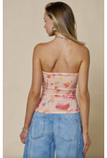 Phoebe Twist Strapless Mesh Top