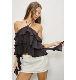 Pretty Garbage Bori Frill Halter Top