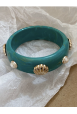 Seashell Acrylic Bangle Bracelet