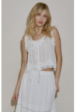 Tori Lace Tie Front Top