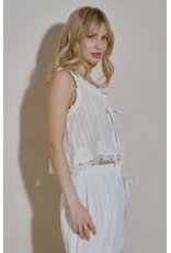 Tori Lace Tie Front Top