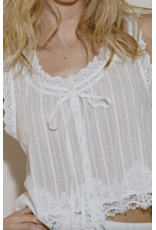 Tori Lace Tie Front Top