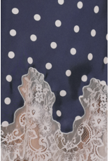 Dotty Satin Lace Midi Skirt