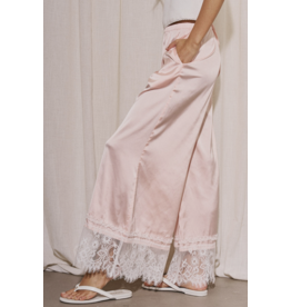 Diana Satin Lace Trim Pants